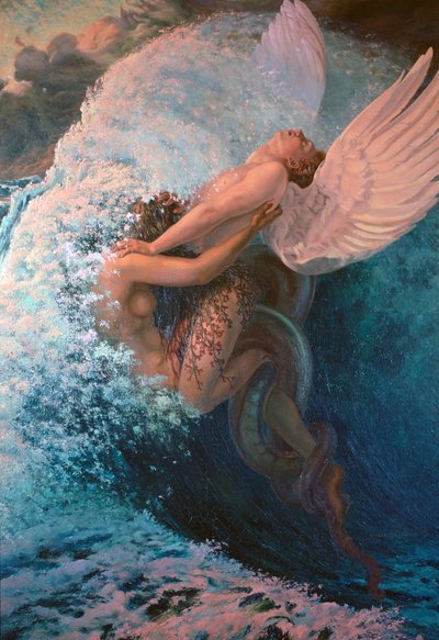 प्लीहा और आदर्श, 1907 द्वारा Carlos Schwabe