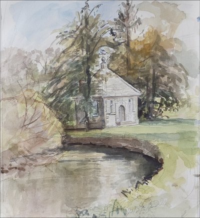 Izaak Waltons मत्स्य पालन मंदिर, Dovedale, 2008 (कागज पर wc) द्वारा कैरोलीन हर्वे बाथर्स्ट