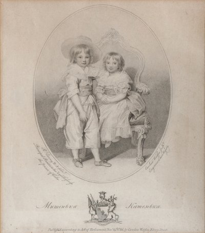 मिखाइल Semyonovich Vorontsov की गणना के पोर्ट्रेट 1782-1856 और काउंटेस Ekaterina Semyonovich Voront द्वारा कैरोलीन वॉटसन