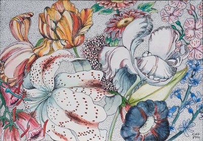जंबल्ड फ्लावर्स, 1991 द्वारा Carolyn Hubbard Ford