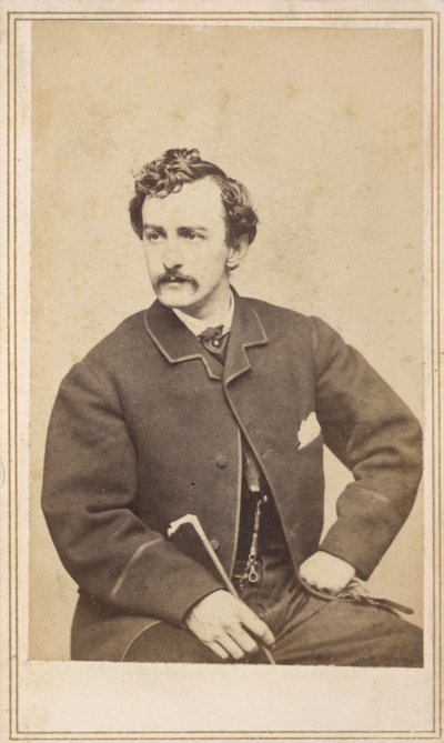 जॉन विल्क्स बूथ, 1862 का कार्टे डे विज़िट (कार्ड पर एल्बम प्रिंट) द्वारा केस एंड कंपनी सिल्स्बी