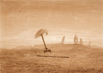 लैंडस्केप विद ग्रेव्स, सी। 1835-1837 द्वारा कैस्पर डेविड फ्रेडरिक