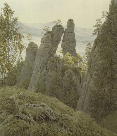 न्यूरथेन पर गेट। 1837-40 के आसपास द्वारा कैस्पर डेविड फ्रेडरिक