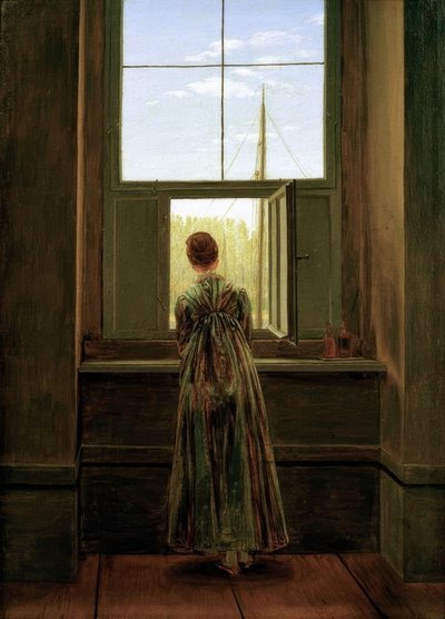 खिड़की पर नारी द्वारा Caspar David Friedrich