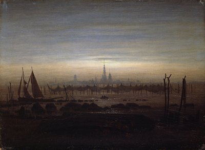 चाँदनी में ग्रीफ़्सवाल्ड द्वारा Caspar David Friedrich