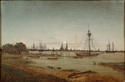 चांदनी द्वारा हार्न द्वारा Caspar David Friedrich