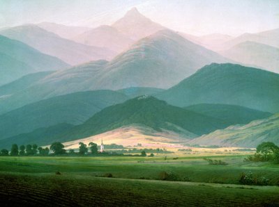 Riesengebirge में लैंडस्केप द्वारा Caspar David Friedrich