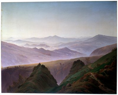 1823 से पहले, पहाड़ों में सुबह। द्वारा कैस्पर डेविड फ्रेडरिक