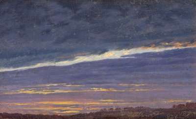 रात में बादल छाए रहेंगे शाम, 1824। द्वारा Caspar David Friedrich