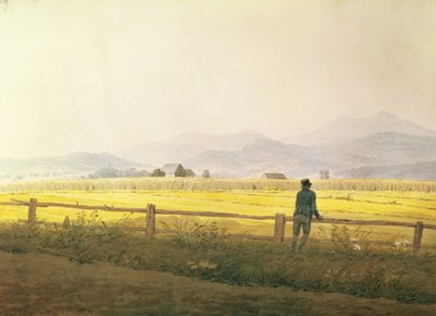 श्मेदिबर्गरकम का दृश्य, c.1837 (कागज पर पानी का रंग) द्वारा कैस्पर डेविड फ्रेडरिक