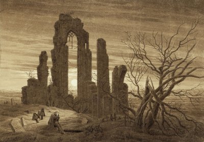 सर्दी - रात - बुढ़ापा और दिन के समय से मृत्यु और आयु चक्र, 1803 द्वारा कैस्पर डेविड फ्रेडरिक