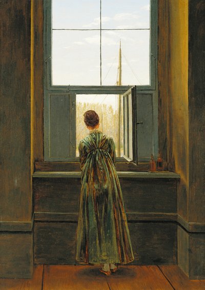 महिला एक खिड़की पर, 1822 द्वारा Caspar David Friedrich