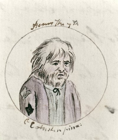 हेनरी VII, c.1790 (कागज पर कलम और स्याही और wc) द्वारा कैसंड्रा ऑस्टिन