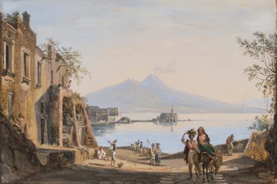 मर्गेलिना से विसुवियस का दृश्य, c.1845 द्वारा कैथरीन लुईसा मारले