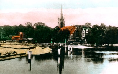 1926 में मार्लो, बकिंघमशायर में टेम्स नदी। द्वारा कैवेंडर लिमिटेड