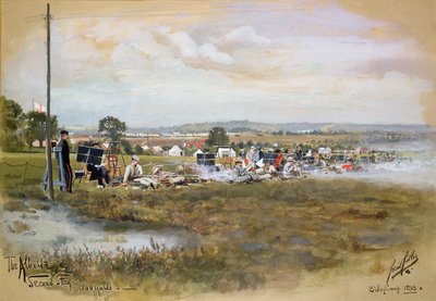 अल्बर्ट - दूसरा चरण, 1000 गज, बिसले कैम्प, 1893 (कागज पर wc और gouache) द्वारा Cecil Cutler