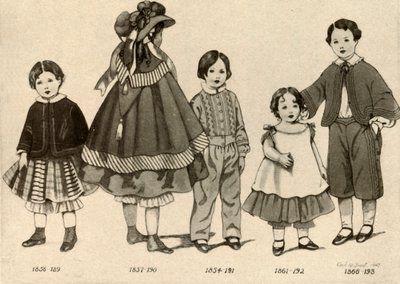 1850-1860, 1907, 1937 तक के बच्चे। द्वारा सेसिल डब्ल्यू ट्राउट