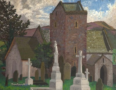 Llangenith Church, South Wales, c.1930 (कैनवास पर तेल) द्वारा सेड्रिक मॉरिस