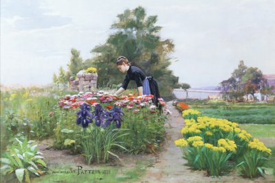 द फ्लावर गार्डन, 1888 द्वारा Cesar Pattein