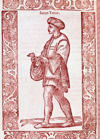 प्राचीन और आधुनिक आदतों के "" से "तुर्की सर्फ़ सूट" "1590 (उत्कीर्णन) द्वारा सेसारे (बाद) वेसेलियो