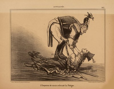 पोलैंड, 1855 को राहत देने वाले रूस के सम्राट। द्वारा चाम