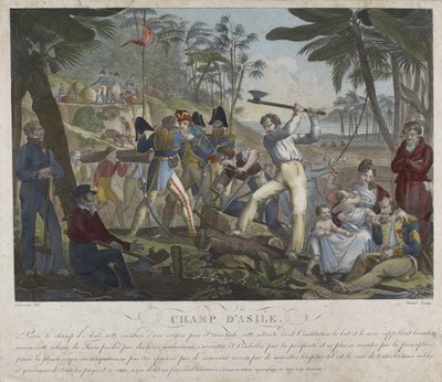 चैंप डी'एसिल, सी। 1818 (हाथ से रंगी हुई नक्काशी) द्वारा चार्ल्स अब्राहम (बाद में) चैसलेट