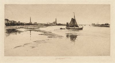राइन पर अर्नहैम, 1888। द्वारा चार्ल्स एडम्स प्लाट