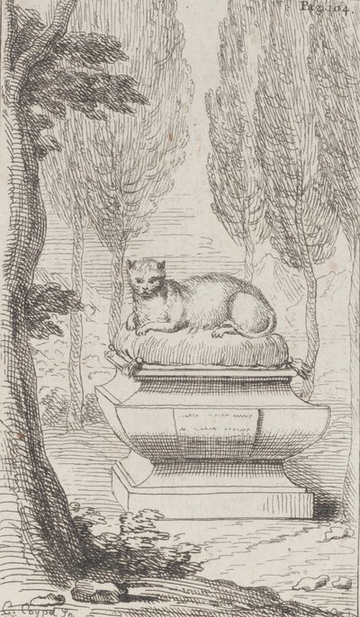 एक मकबरे के ऊपर बिल्ली, 1714-52।, 1714-52। द्वारा चार्ल्स एंटोनी कोपेल