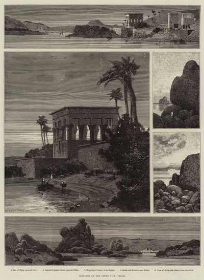 ऊपरी नील नदी पर चित्र, फिलै द्वारा चार्ल्स अगस्टे लोय