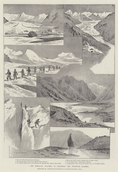बाल्टिस्तान और वार्डवान का हिमालय ग्लेशियर, कश्मीर द्वारा चार्ल्स अगस्टे लोय