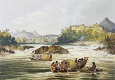 जॉर्ज बरनार्ड (fl.1832-90) पब द्वारा उत्कीर्ण 'व्यूज़ इन द इंटीरियर ऑफ़ गुयाना' से रियो ब्लैक पर ब्राज़ीलियाई फोर्ट सेंट गेब्रियल। एकरमैन द्वारा, 1840 द्वारा चार्ल्स बेंटले