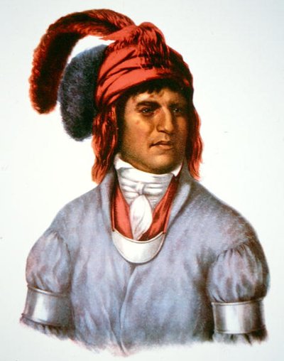 लेडगी, क्रीक लोगों का एक प्रमुख, 1825 की एक पेंटिंग (रंग लिथो) से द्वारा चार्ल्स बर्ड (बाद में) राजा