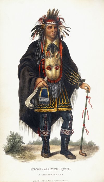 ओकी-मेक-क्विड, ए चिपवे प्रमुख, 1854 द्वारा चार्ल्स बर्ड किंग