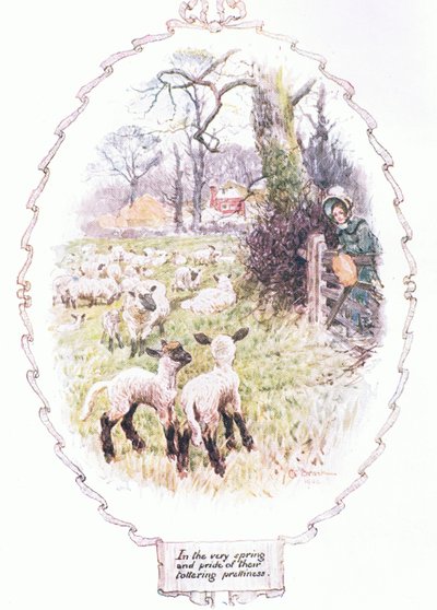 उनकी लड़खड़ाती सुंदरता के वसंत में (रंग लिथो) द्वारा चार्ल्स एडमंड ब्रॉक