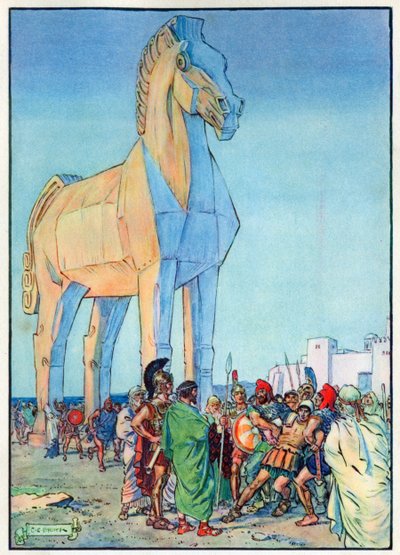 वेवरली बुक कंपनी द्वारा प्रकाशित &39;द चिल्ड्रन ऑवर: स्टोरीज़ फ्रॉम द क्लासिक्स&39; का ट्रोजन हॉर्स द्वारा चार्ल्स एडमंड ब्रॉक