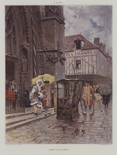 Sortie de la Messe (मास के बाद चर्च छोड़ना) द्वारा चार्ल्स एडोर्ड डेलॉर्ट