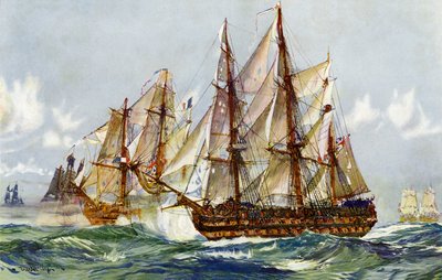 ट्राफलगर, 1805 के बाद ड्यूगुए ट्रूसिन (इंप्लासेबल) का लेना द्वारा Charles Edward Dixon