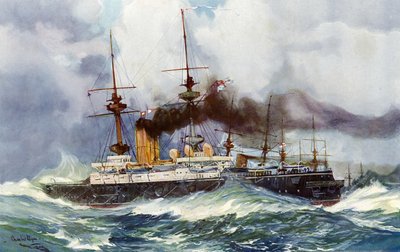 चैनल स्क्वाड्रन में मंगल, 1901 द्वारा Charles Edward Dixon