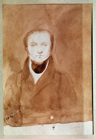 प्रॉस्पर मेरिमी का पोर्ट्रेट (1803-1870) फ्रांसीसी लेखक। चार्ल्स एमिल कैलांडे डी चैम्पमार्टिन द्वारा चित्र, लगभग १८४०-१८५०। जल रंग। कॉम्पिएग्ने कैसल द्वारा चार्ल्स एमिले कॉलंडे डे चंपमार्टिन