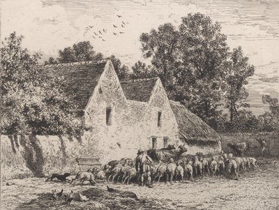 एक फार्म, 1864। द्वारा चार्ल्स एमिले जेक