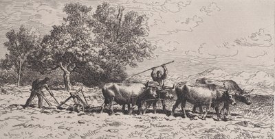 बैलों की टीम, 1868। द्वारा चार्ल्स एमिले जेक
