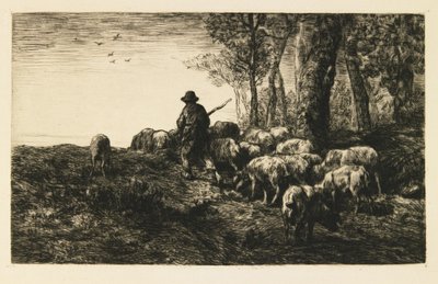 सूअरों के झुंड के साथ Swineherd द्वारा चार्ल्स एमिले जेक