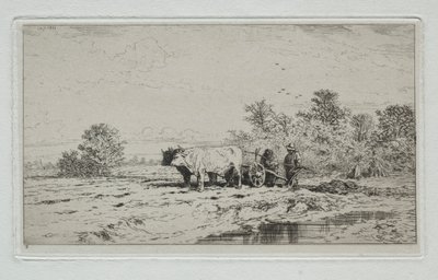 लैंडस्केप, मजदूर, 1845। द्वारा चार्ल्स एमिले जेक