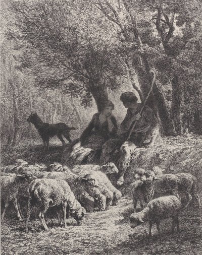 देहाती दृश्य, 1864। द्वारा चार्ल्स एमिले जेक