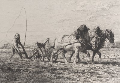 जुताई, 1864। द्वारा चार्ल्स एमिले जेक