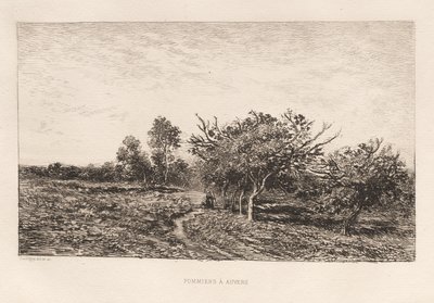 1877 में औवर में सेब के पेड़, सेब के पेड़। द्वारा चार्ल्स फ्रेंकोइस डबगें