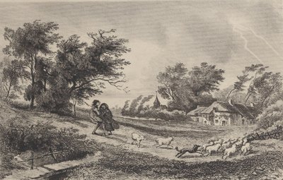 द स्टॉर्म, 1842। द्वारा चार्ल्स फ्रेंकोइस डबगें