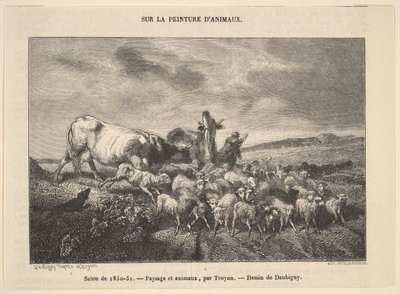 ट्रॉयन द्वारा 1850-51, लैंडस्केप एंड एनिमल्स, 1850-51 का सैलून। द्वारा चार्ल्स फ्रेंकोइस डबगें