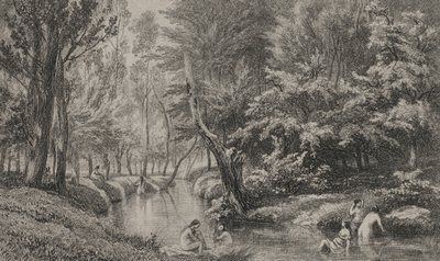 द बाथर्स, सी। 1847। द्वारा चार्ल्स फ्रेंकोइस डबगें