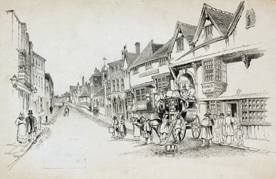 हाई स्ट्रीट, कैंटरबरी, केंट, 1892-1933 द्वारा चार्ल्स जॉर्ज हार्पर